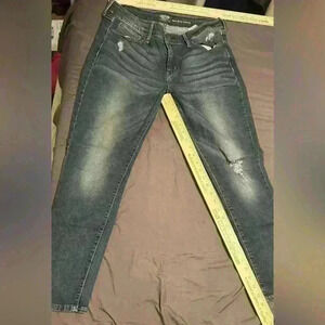 Signature By Levis Gold Womens Mid Rise Ankle Skinny Stretch Blue